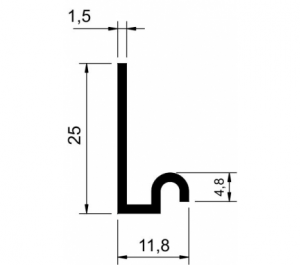 TJ - 007 trilho J abaulado