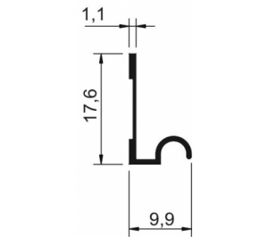 TJ - 008 trilho J abaulado